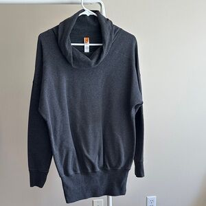 Lucy Dark Gray Turtleneck Sweatshirt for Women